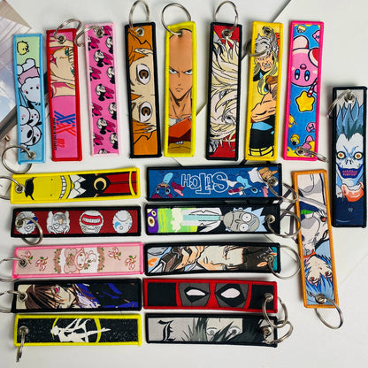 Anime Lock Embroidery Keychain