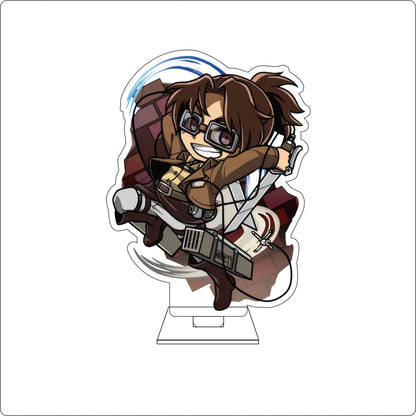 10CM Anime Attack on Titan Cosplay Cute Acrylic Figure Stand Plate Armin Arlert Mikasa·Ackerman Eren Jaeger Ornaments Gifts