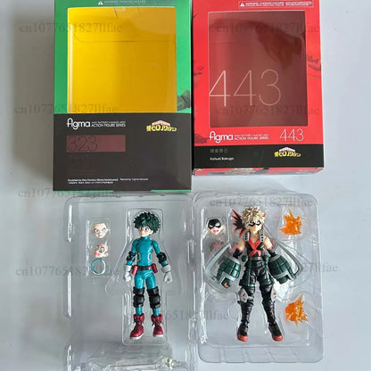 Figma My Hero Academia Bakugou Katsuki Figure 443 323 Midoriya Izuku Action Figure Model Toys Joint Movable Doll Room Decor
