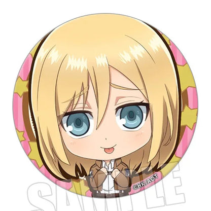 Attack on Titan Badge Levi Captain Hrista Erwin Q Version Anime Brooch Pin Stock Now
