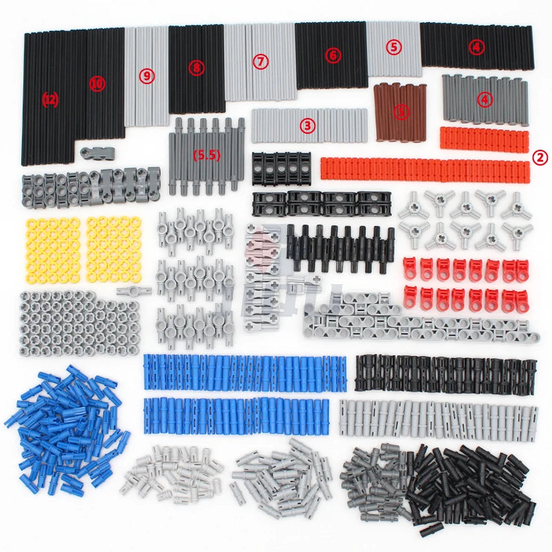 High-Tech Accessory Parts Kit MOC Building Blocks Package Compatible All Brand Bricks Educational Toy for Children Adults Gifts