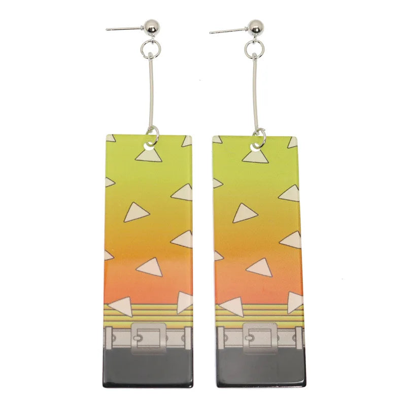 Demon Slayer Tanjiro Hanafuda Earrings