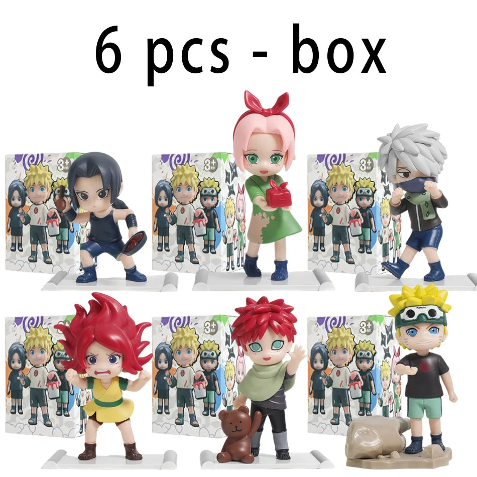 1-12Pcs Naruto Blind Box Figures Model Ornament Anime Uchiha Sasuke Sakura Cosplay Action Figurine PVC Model Toy Christmas Gifts