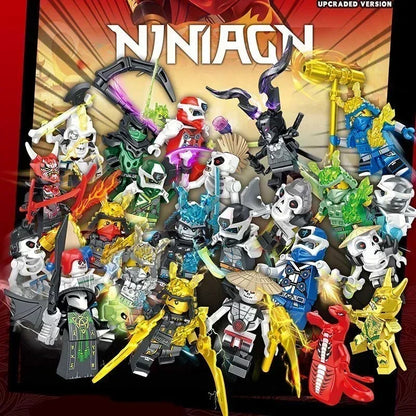 Hot Toys Anime Characters 24 Pieces Ninja Mini Figure Building Block Toys Mini Doll Doll Figure Blocks Kids Toys Birthday Gifts