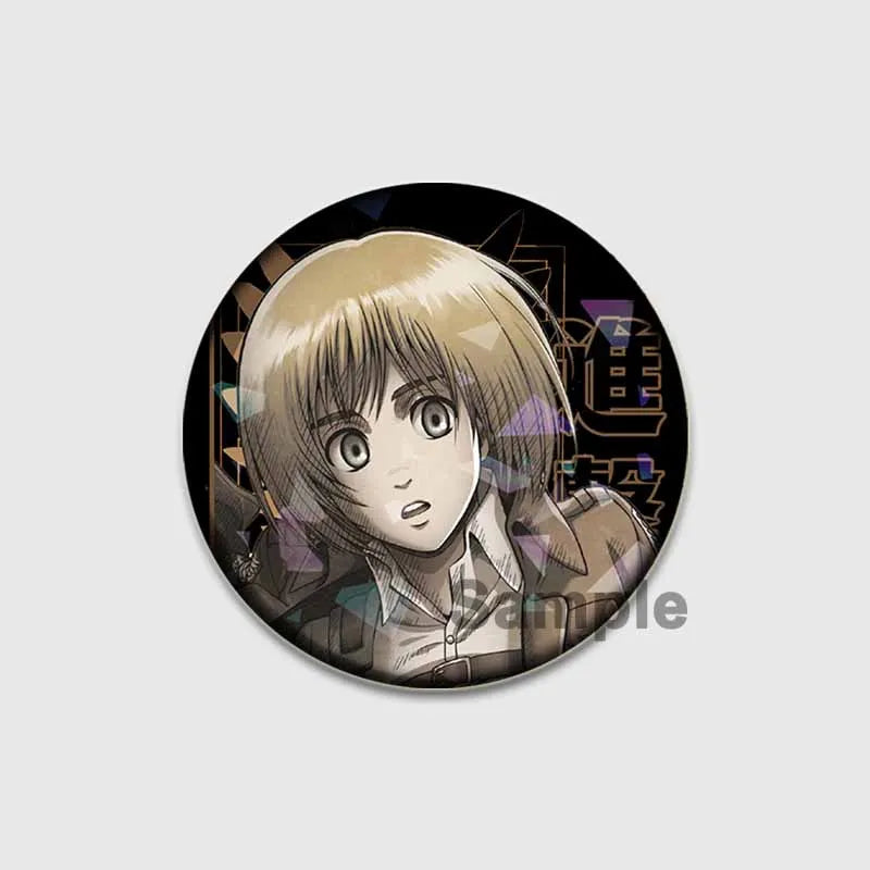 Attack on Titan Anime Brooches Erwin Eren Levi Lapel Pins Cartoon Cosplay Badge Gifts Accessories Backpack Clothes Decor Jewelry