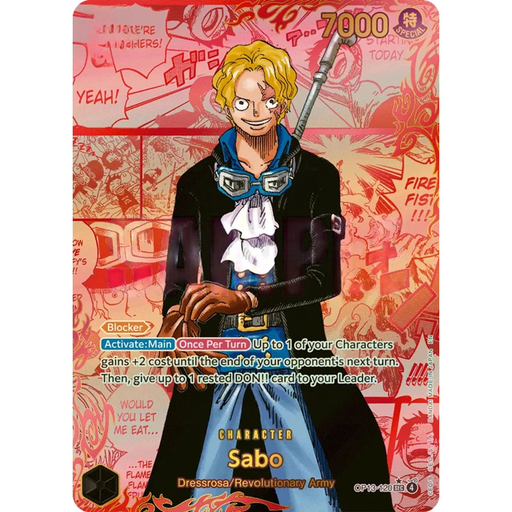 ONE PIECE Collection Cards GAME Monkey.D.Luffy Portgas.D.Ace Sabo  EN DIY High Quality Self Made Game Anime Cards Gift Toy