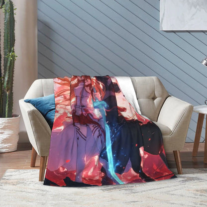 Sword Art Online Kirito Asuna Throw Blanket