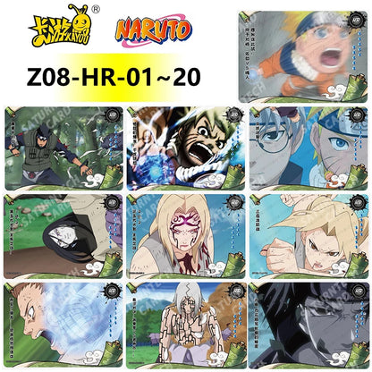 Kayou Naruto Card Set AR CR MR UR PTR SSR SR R T2W9 T4W8 Full Series Uzumaki Sasuke Hinata Uchiha Anime Collection Cards Toy Gif