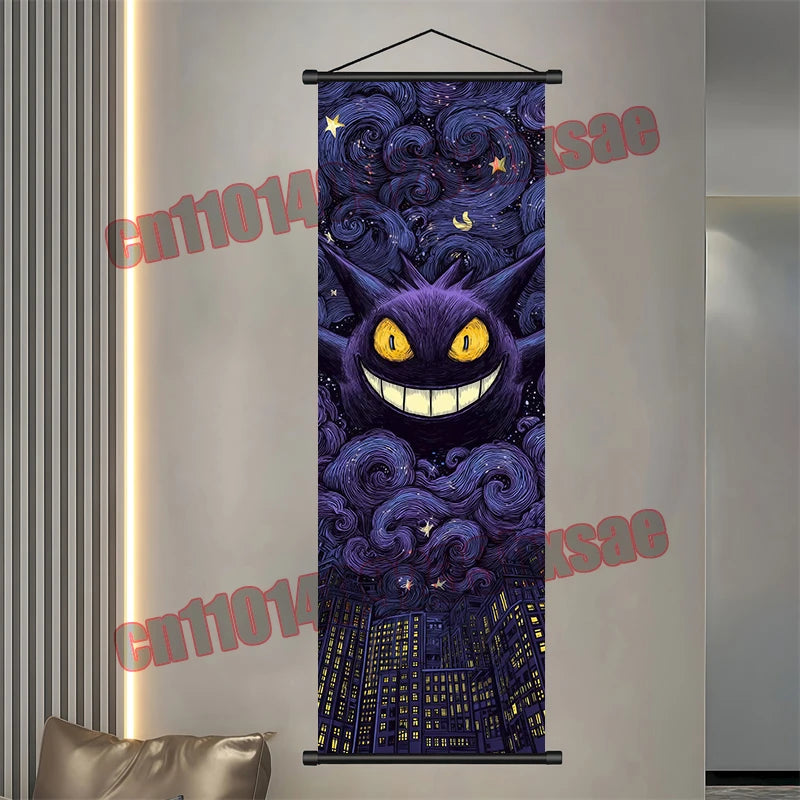 Pokemon Gengar Scroll Painting
