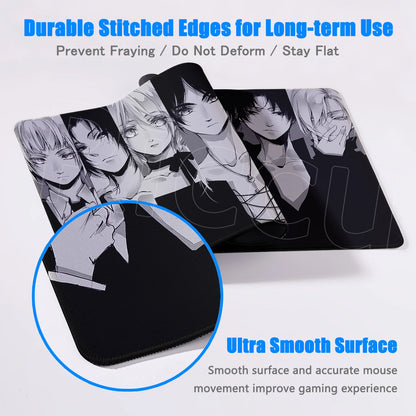 New HD Printing Attack on Titan Anime Desk Mat Large Lock Edge Mouse Pad Computer Mousepad Gaming Laptop Keyboard Mouse Mats Rug