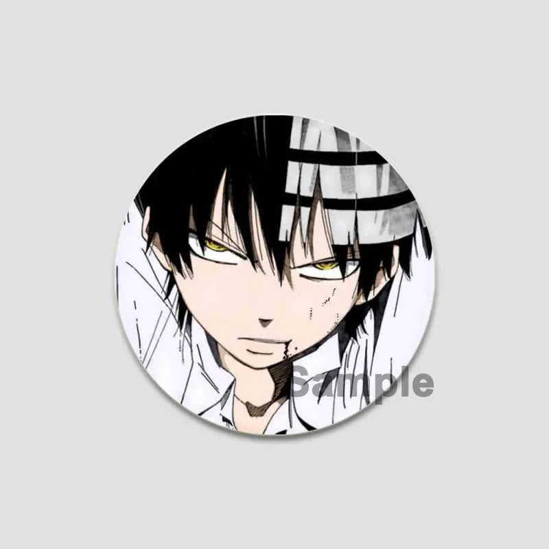 58/44/32mm Anime Soul Eater Round Pins Cartoon Badges