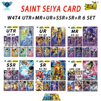 Kayou Saint Seiya Card Full Series Rare BP MR QR UR PR AR SSR SR R UTR Card Anime Collection Card Game Children's Toy Gift