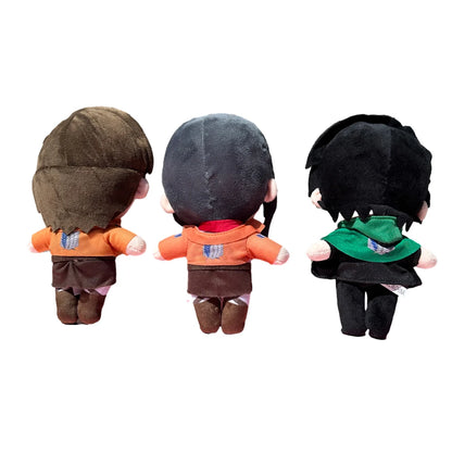 20Cm Anime Attack on Titan Plush Toys Doll Kawaii  Cute Soft Stuffed Plush Pillow Levi Eren Mikasa Stuffed Doll Gifts For Kids
