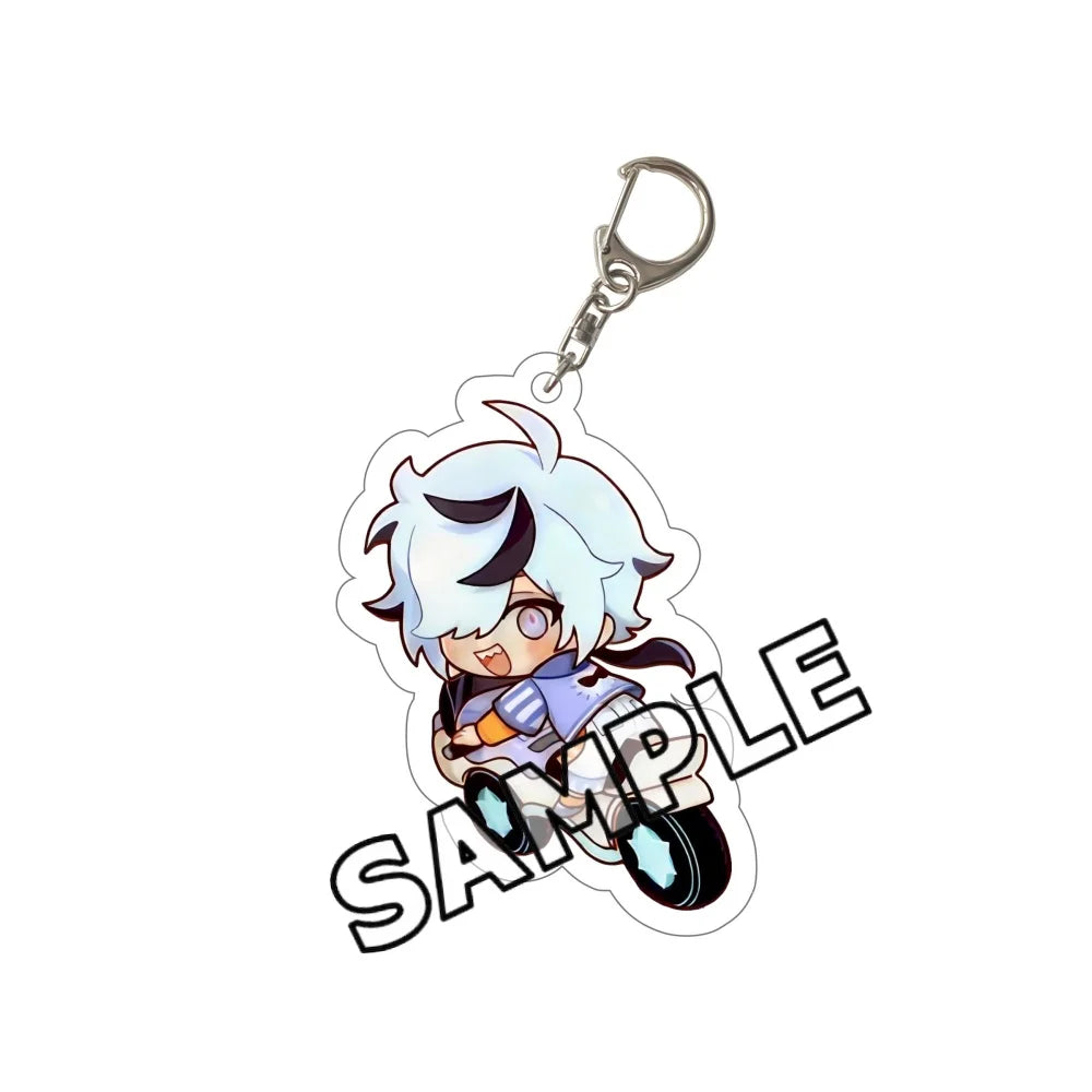 6CM Anime Game Nu: Carnival Keychain Stand Olivine Quincy Blade Cosplay Acrylic Model Standing Sign Cake Topper Holder Desk Deco