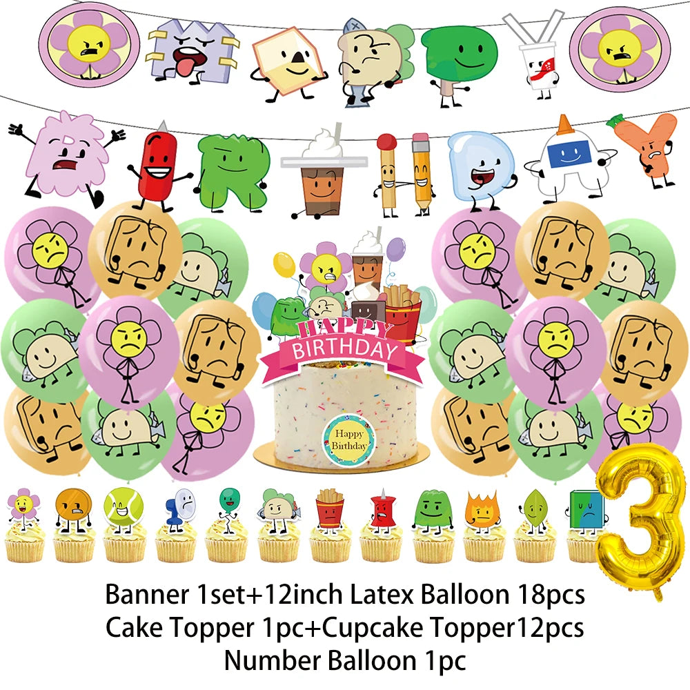 Battle For Dreaming Island Birthday Backdrop Set