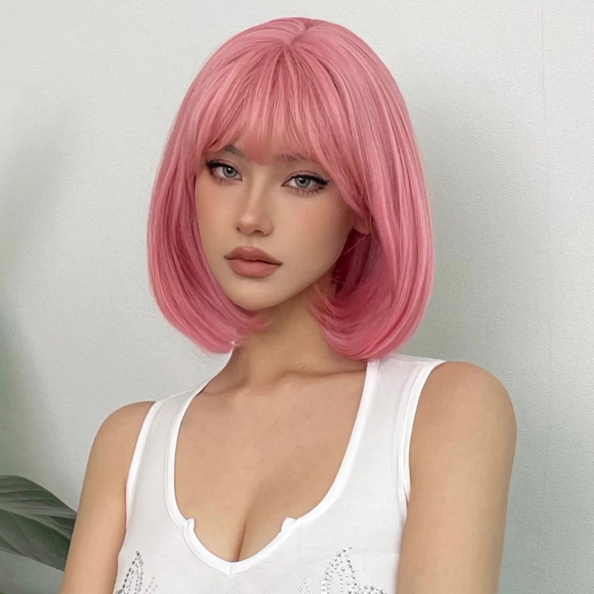 Unknown Character Pink Bob Wig