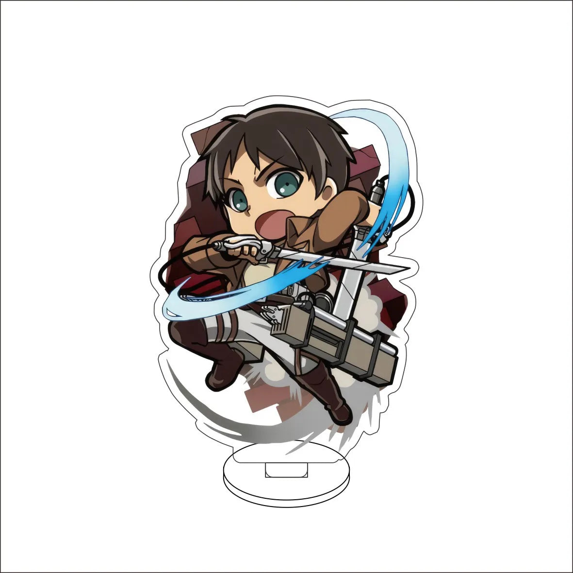 10CM Anime ‌Attack on Titan Cos Eren Jaeger Mikasa Ackerman Levi Ackerman Hanji Zoe Figure Acrylic Stand Cute Ornaments Gifts