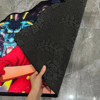 Dragon Ball Z Majin Vegeta Anime Fan Art Rug Non-Slip Irregular Shape Floor Mat Cool Gaming Room Decor Bedroom Carpet Gift