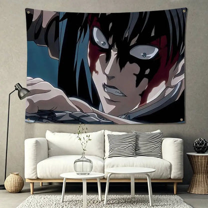 Attack on Titan Levi Ackerman Flags for Bedrooms Home Decor Items Outdoor Decors Garage Decoration Flaga
