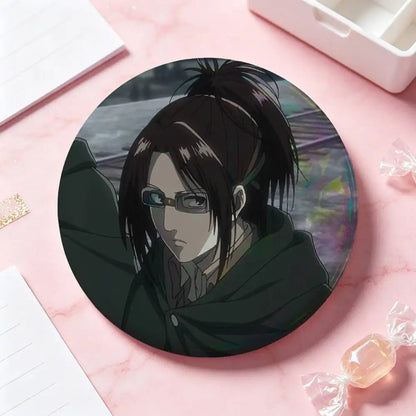 Hange Zoe Attack On Titan Anime Badges Button Round Creative Pin Brooch Badge Bag Decor Accessories Fans Collect Friends Gifts