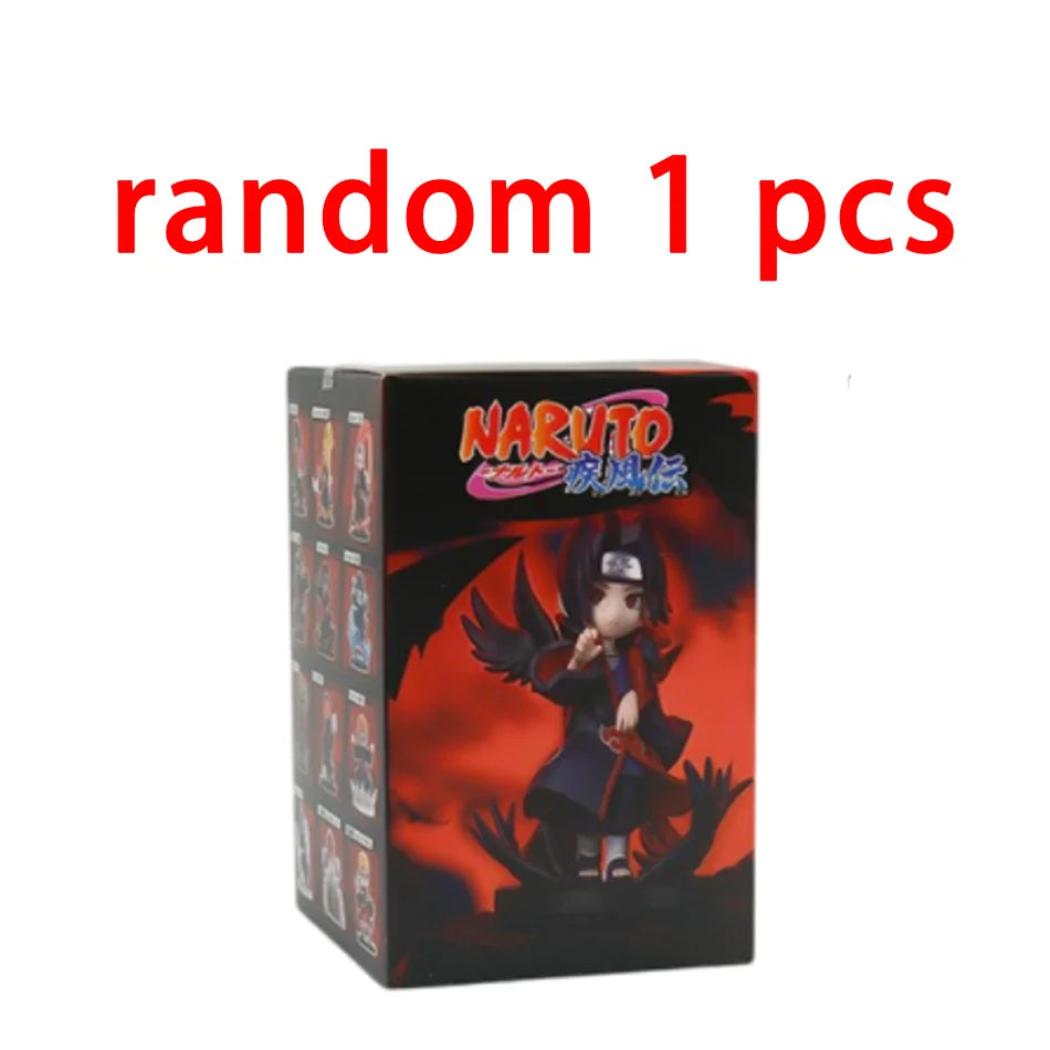 1-12pcs Naruto Blind Box Figure Toys Shippuden Akatsuki Arc Series Trendy Mystery Box PVC Model Surprise Christmas Toys Gift