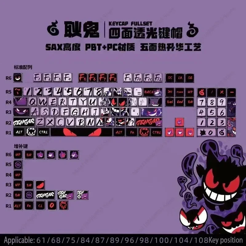 Pokemon Gengar Keycap Set