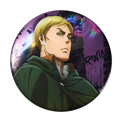 58mm Anime Attack on Titan Eren Jaeger Nanaba Hange Zoe Annie Leonhart Cosplay COSTUME Badge Pin SPTE Tinplate Brooch﻿ Xmas Prop