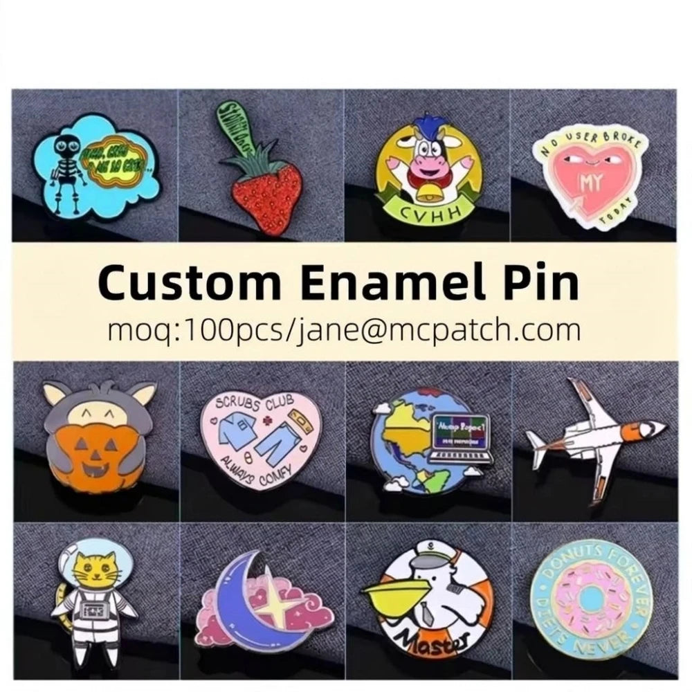 Custom Enamel Pin Diy Brooch Pin Make Anime Metal Coin On Backpack Personalized Women's Brooch On Clothes Decor Accessories