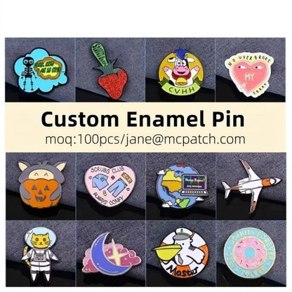 Custom Enamel Pin Diy Brooch Pin Make Anime Metal Coin On Backpack Personalized Women's Brooch On Clothes Decor Accessories