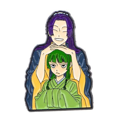 Cute Girl Enamel Pin Japanese Anime Badges on Backpack