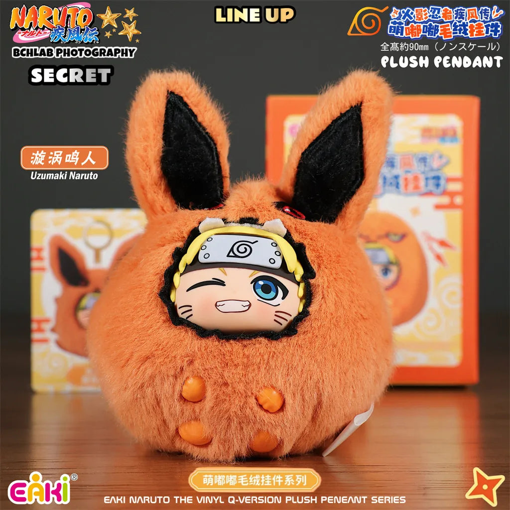 In Stock EAKI Naruto Shippuden Mengdudu Cute Series Plush Hanging Blind Boxes Naruto Sasuke Backpack Holiday Fans Gifts