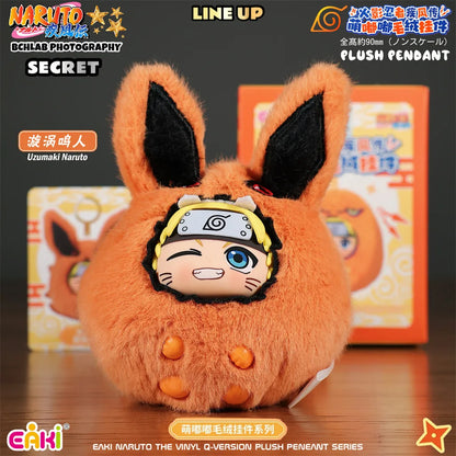 In Stock EAKI Naruto Shippuden Mengdudu Cute Series Plush Hanging Blind Boxes Naruto Sasuke Backpack Holiday Fans Gifts