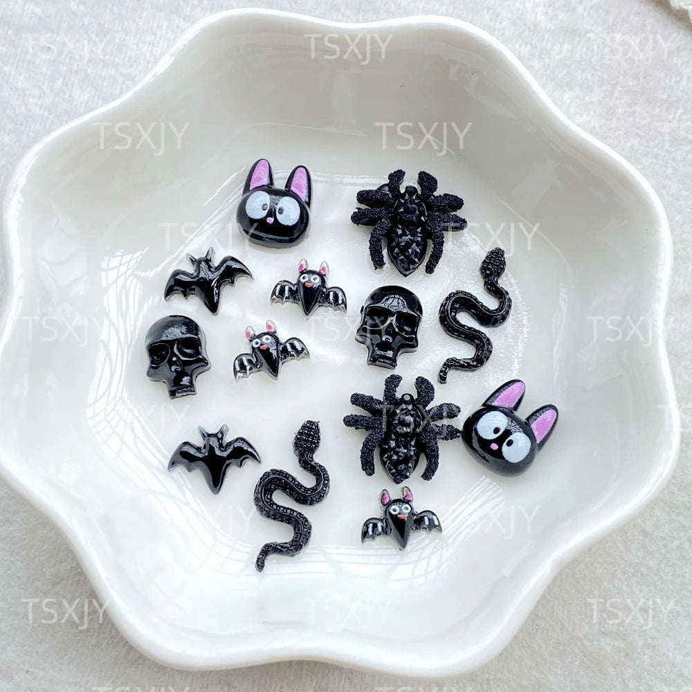 Halloween Skull Nail Charms