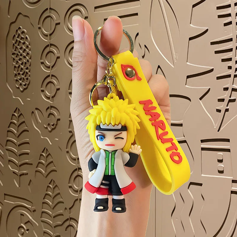 Cartoon PVC Naruto Anime Keychain Cute Hatake Kakashi Character Key Chain Car Backpack Decor Small Gifts for Fans Friends