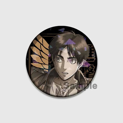 Attack on Titan Anime Brooches Erwin Eren Levi Lapel Pins Cartoon Cosplay Badge Gifts Accessories Backpack Clothes Decor Jewelry
