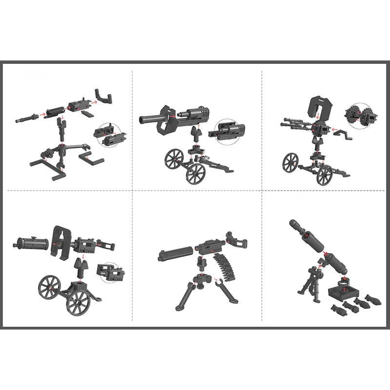 Military Special Forces SWAT Gangster Jeeps Off-Road Vehicle Assault Boat Model Soldier Weapons Building Block Toy For Children