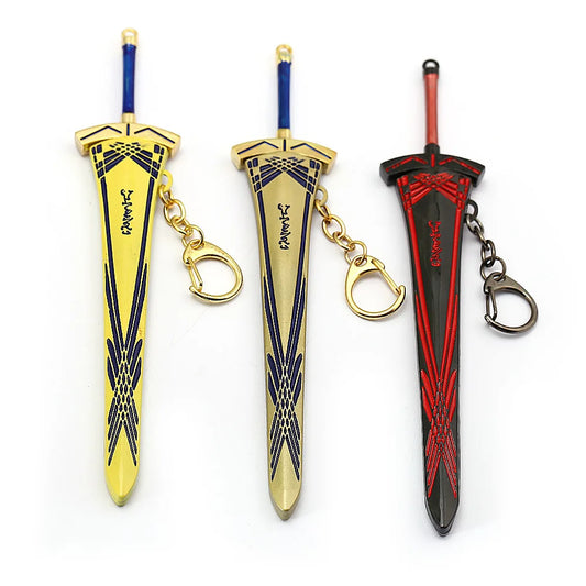 16cm Black Excalibur Laevatain Sword with Sheath Keychain