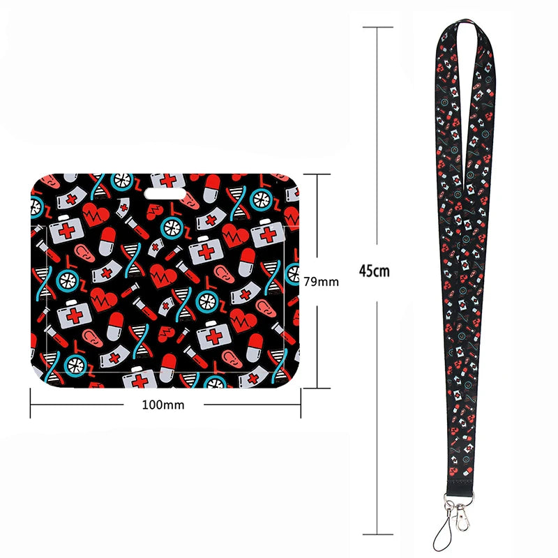 100 Styles Anatomy Credential Holder Keychains Neck Lanyard Pass Card Anime Credit Card Holder Keychain Straps Wholesale