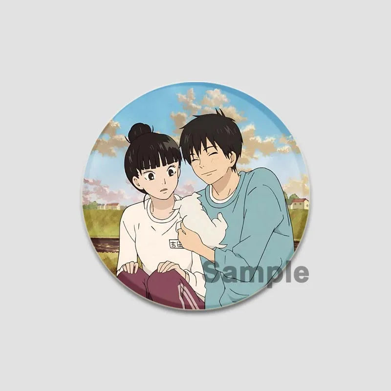 Kimi Ni Todoke Tinplate Pin Round Cartoon Snap-in Brooches