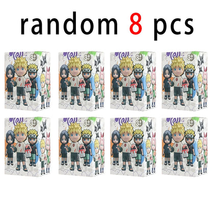 Naruto Blind Box Figure Uzumaki Shippuden Childhood Series Naruto Q PVC Model Toys Desktop Ornament Christmas Halloween Gifts