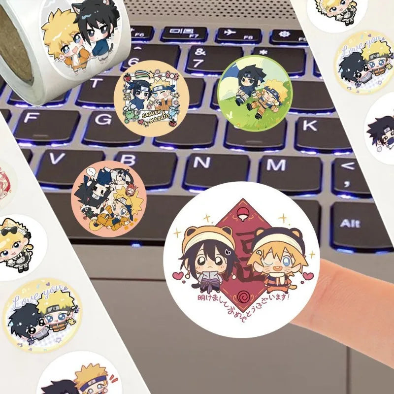 Naruto Rolling stickers Sasuke Uchiha and Uzumaki Naruto Cartoon High-Appearance Fashionable Portable Student Journal Stickers