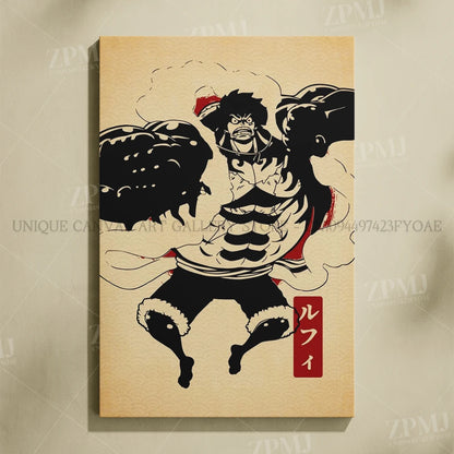 One Piece Monkey D. Luffy Canvas Poster
