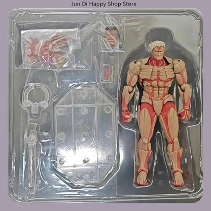 Attack on Titan Armored Titan Multi-Accessories 16cm Articulated Action Figure Model Statue Desktop Decoration Gift