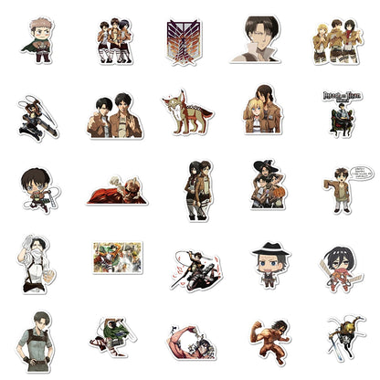 100pcs Anime Attack on Titan Graffiti Stickers DIY Phone Guitar Laptop Notebook Suitcase Cup Waterproof Sticker Kids Toy