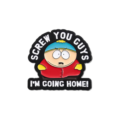 Cute Character Enamel Pins Custom Screw You Cuys Brooches Lapel Badges Funny Jewelry Gift for Friends
