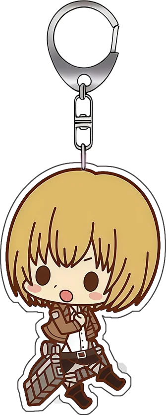 6Cm Acrylic Keychain for Attack on Titan Armin Arlert nime Cartoons Backpack Decoration Pendant Cute Anime Merchandise Fan Gift