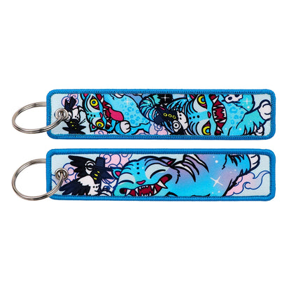 Anime Character Embroidery Keychain