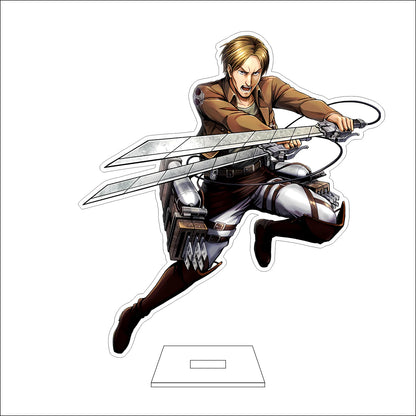 16CM Anime Attack on Titan Cosplay Acrylic Figure Stand Plate Eldo Gin Floch Forster Ornaments Gifts