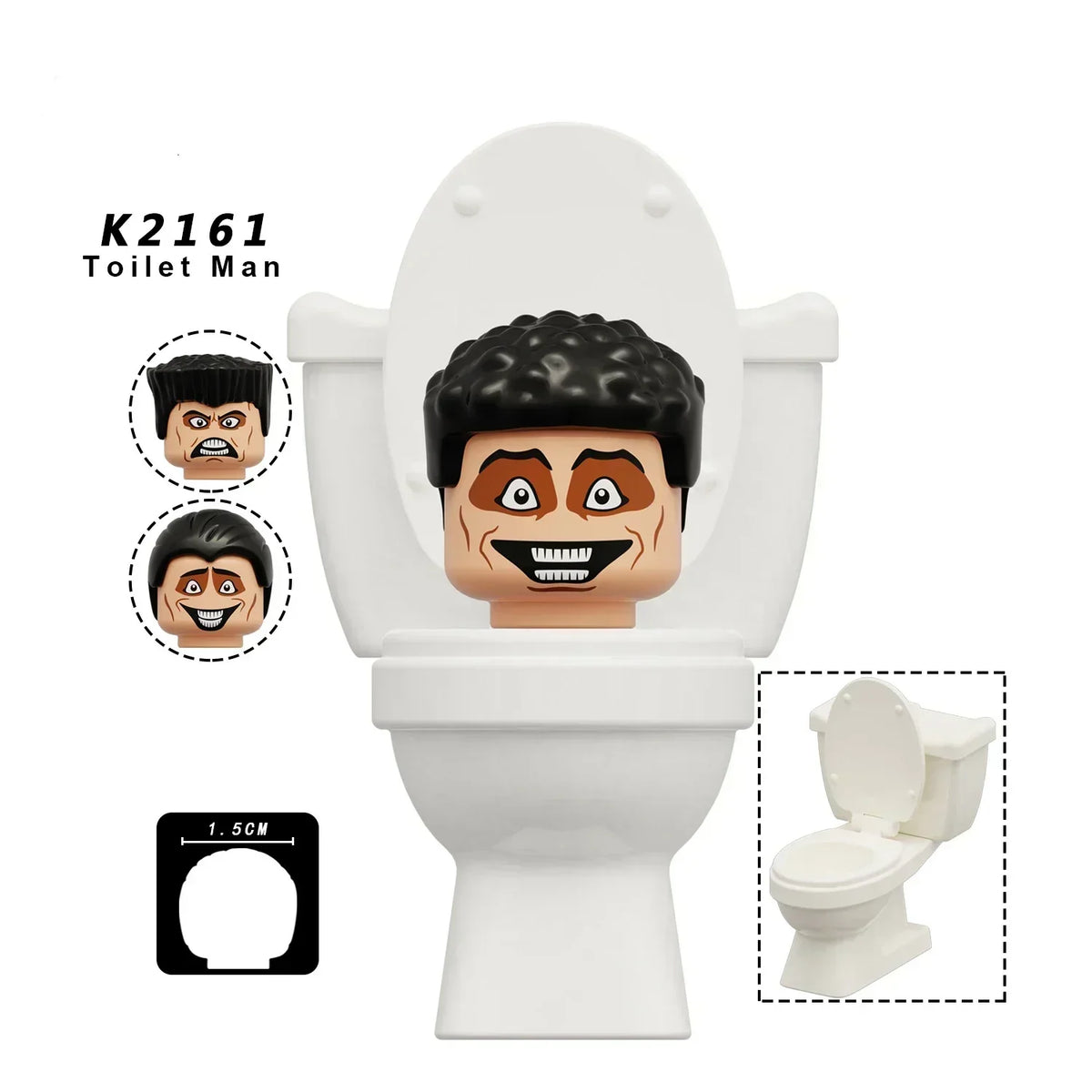 New KDL DJ Upgrade War-Damaged Skibidi Toilet Man Figures Anime Block Toys TvMan Titan Bricks Model Toy For Kid Birthday Gift