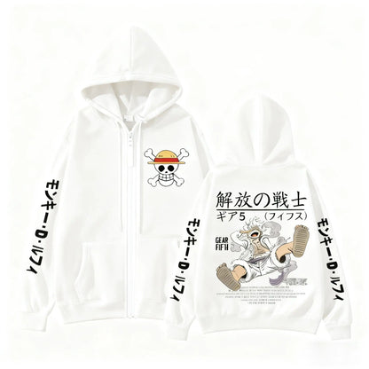 One Piece Monkey D Luffy Zip Up Hoodie
